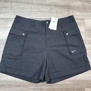 Nike Life Men's‎ Woven P44 Cargo Cotton Canvas Shorts Black FJ7137 Size 38 NWT